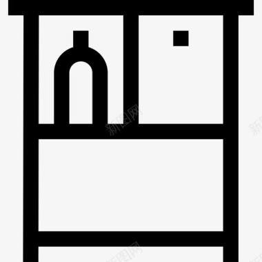 橱柜家具17线性图标图标