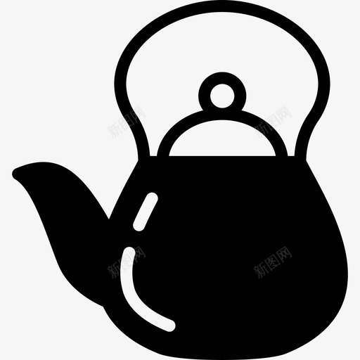 茶壶美食8填充图标svg_新图网 https://ixintu.com 填充 美食8 茶壶