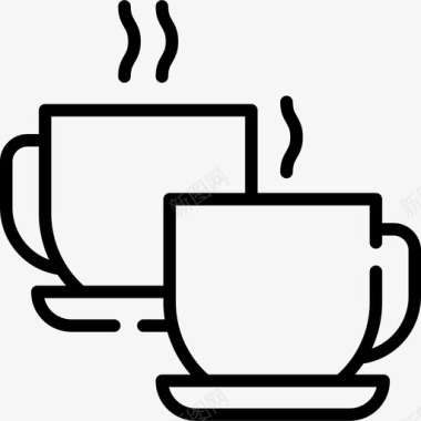咖啡杯感恩节17直系图标图标