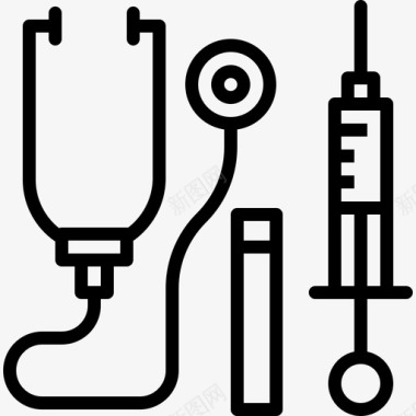 医疗箱医用63线性图标图标