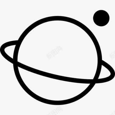 行星太空51直线图标图标