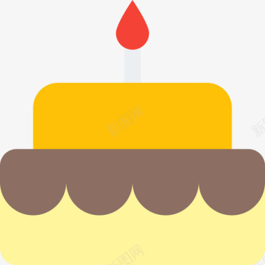 蛋糕食物60扁平图标图标