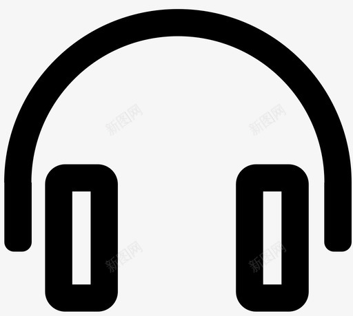 耳机耳朵音乐图标svg_新图网 https://ixintu.com 播放 耳朵 耳机 音乐