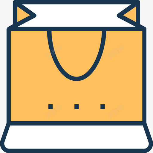 购物袋购物和商业20线性颜色图标svg_新图网 https://ixintu.com 线性颜色 购物和商业20 购物袋