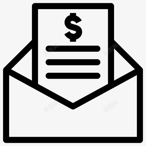发票对账单银行图标svg_新图网 https://ixintu.com 发票 对账单 财务 邮件 银行 银行和财务概要