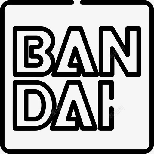 Bandai视频游戏标志3线性图标svg_新图网 https://ixintu.com Bandai 线性 视频游戏标志3