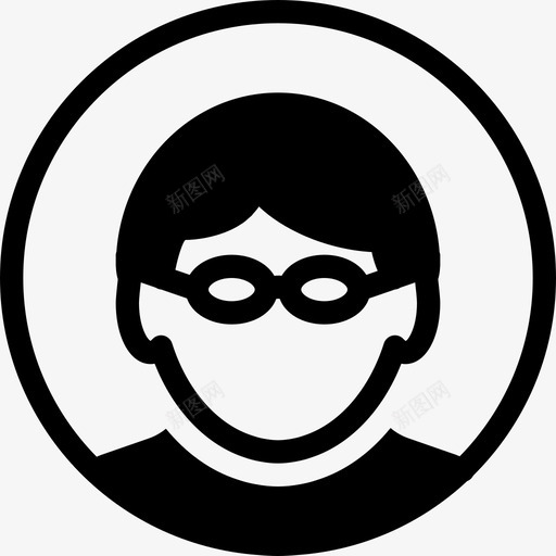 戴眼镜的人书呆子人图标svg_新图网 https://ixintu.com 书呆子 人 化身实体图标 戴眼镜的人 用户