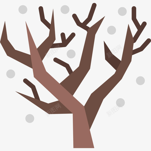 树冬季自然8平坦图标svg_新图网 https://ixintu.com 冬季自然8 平坦 树