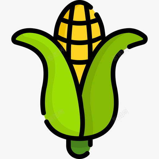 玉米食品和饮料10线性颜色图标svg_新图网 https://ixintu.com 玉米 线性颜色 食品和饮料10