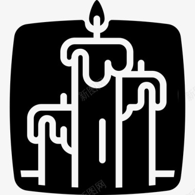 蜡烛万圣节56填充图标图标