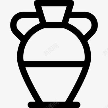 花瓶古希腊9直纹图标图标