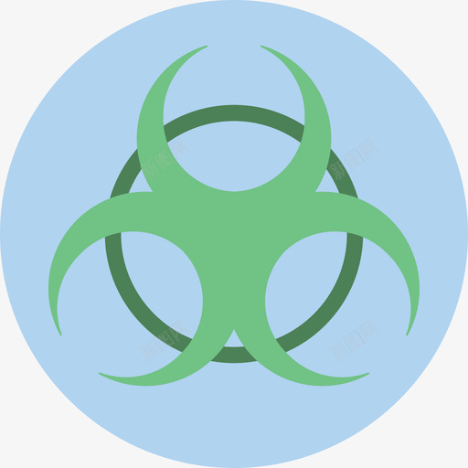 生物危害45号结构扁平图标svg_新图网 https://ixintu.com 45号结构 扁平 生物危害