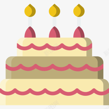 生日蛋糕派对27扁平图标图标