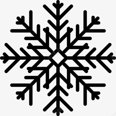雪花冬季运动12直线型图标图标