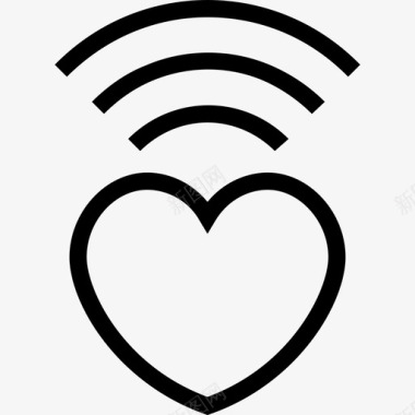 Wifi爱情浪漫5线性图标图标