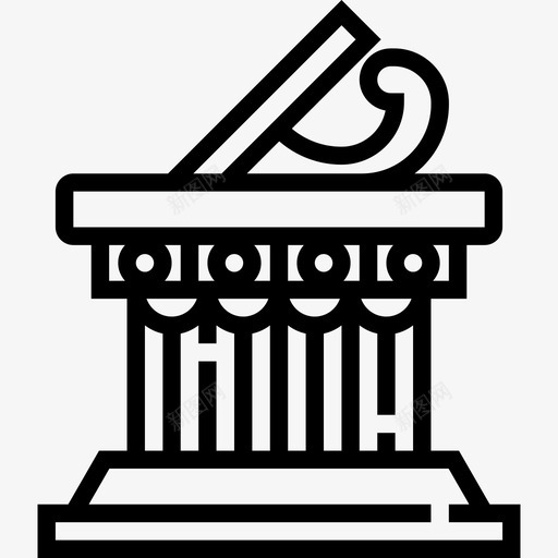 纪念碑希腊2直线图标svg_新图网 https://ixintu.com 希腊2 直线 纪念碑
