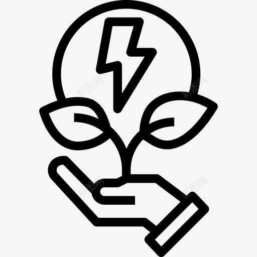 植物能源17线性图标svg_新图网 https://ixintu.com 植物 线性 能源17