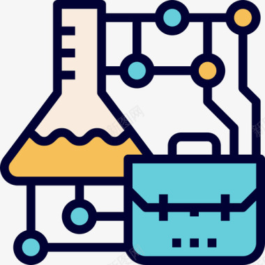 科学茎色线色图标图标