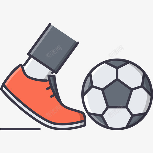 足球运动器材5彩色图标svg_新图网 https://ixintu.com 彩色 足球 运动器材5
