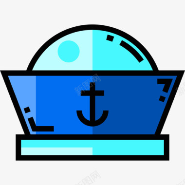 水手帽水手3线型颜色图标图标