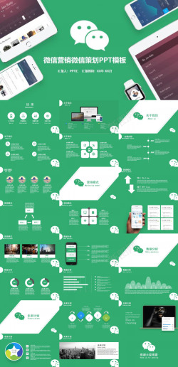绿色古典背景绿色动态微信营销微信策划