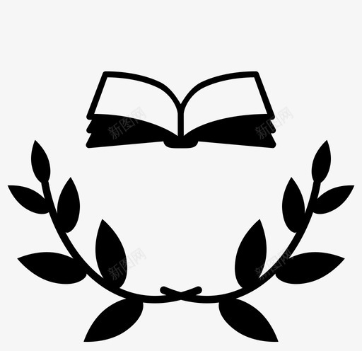 优秀图书证书优质图标svg_新图网 https://ixintu.com 优秀图书 优质 劳雷尔卓越 证书 阅读