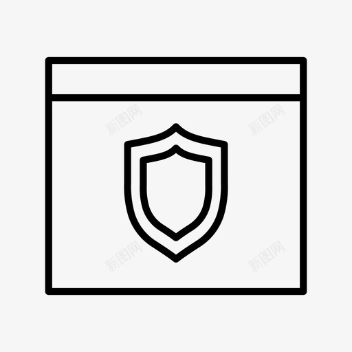 数据保护防病毒屏蔽图标svg_新图网 https://ixintu.com 屏蔽 数据保护 简单线图标 网站保护 网络安全 防病毒