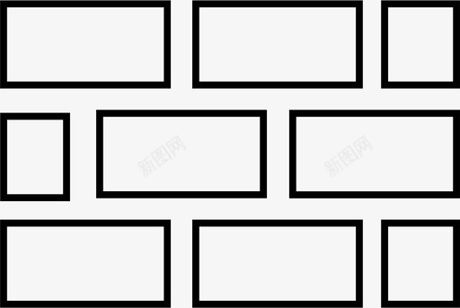 砖墙路障砌块图标svg_新图网 https://ixintu.com 建筑 砌块 砖墙 路障