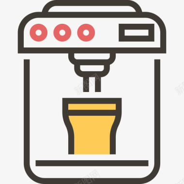 咖啡机厨具2黄影图标图标