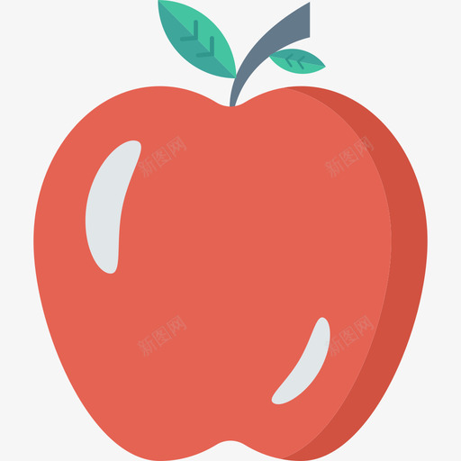 苹果水果和蔬菜8扁平图标svg_新图网 https://ixintu.com 扁平 水果和蔬菜8 苹果