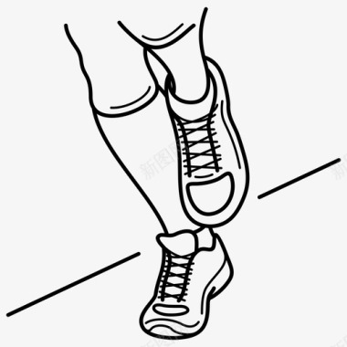 跑步者腿跑步图标图标