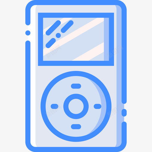 Ipodtech7蓝色图标svg_新图网 https://ixintu.com Ipod tech7 蓝色