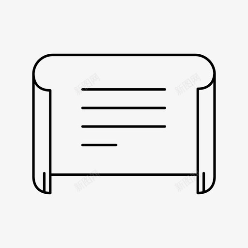 纸张文件信件图标svg_新图网 https://ixintu.com 信件 文件 纸张 行 页