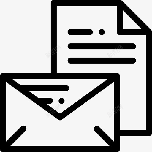 电子邮件联系我们直线图标svg_新图网 https://ixintu.com 电子邮件 直线 联系我们