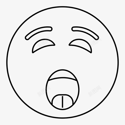 尖叫表情脸图标svg_新图网 https://ixintu.com 哦 尖叫 笑脸 脸 表情