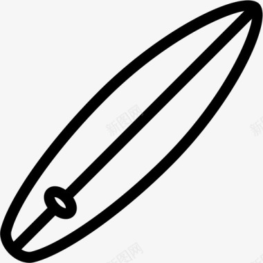 冲浪板拉长帆图标图标