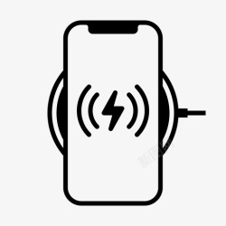 苹果手机无线电话充电器电池iphone图标高清图片