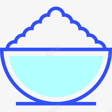 大米食品53线性颜色图标图标