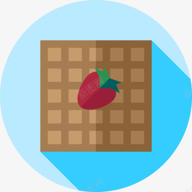 威化饼干甜点和糖果扁平图标图标