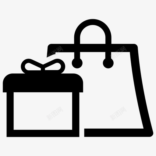 购物包礼物图标svg_新图网 https://ixintu.com 包 惊喜 电子商务 礼物 购买 购物