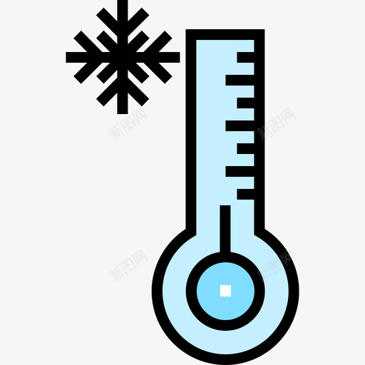 温度计冬季21线性颜色图标svg_新图网 https://ixintu.com 冬季21 温度计 线性颜色