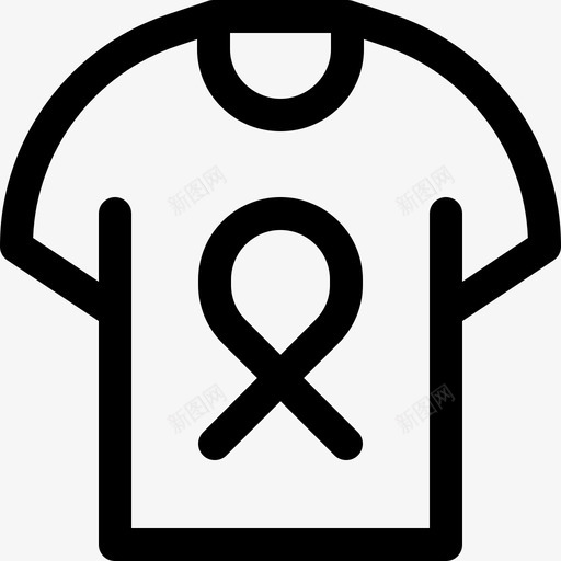 衬衫世界癌症意识日2线性图标svg_新图网 https://ixintu.com 世界癌症意识日2 线性 衬衫