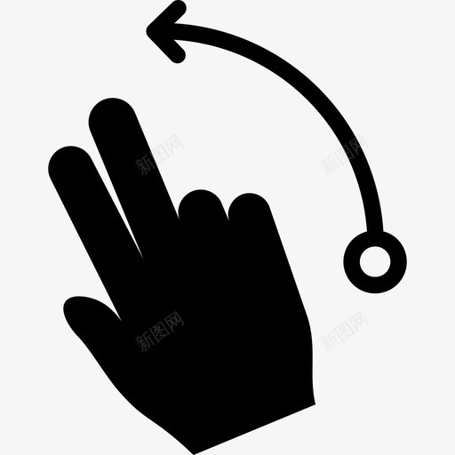 两个手指向左轻弹两个手指向左弹触摸手势v2图标svg_新图网 https://ixintu.com 两个手指向左弹 两个手指向左轻弹 触摸手势v2