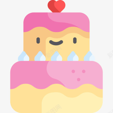 生日蛋糕婚礼41扁平图标图标