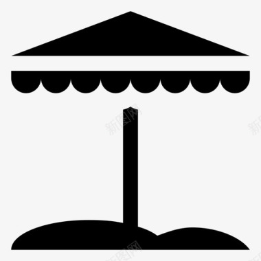 遮阳游乐园沙滩伞图标图标