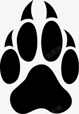 熊爪动物脚印图标图标