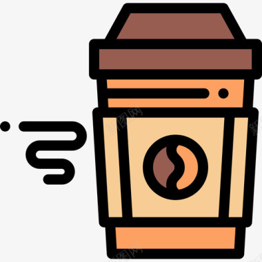 咖啡外卖2原色图标图标