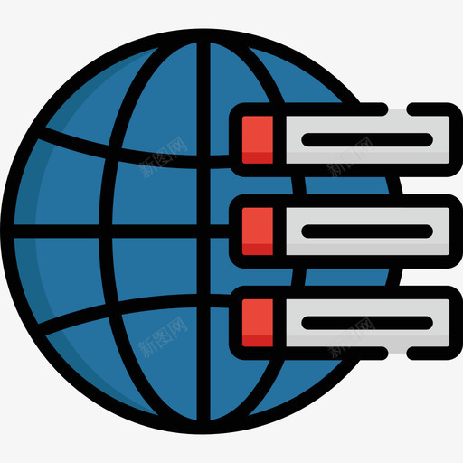 全球云计算20线性颜色图标svg_新图网 https://ixintu.com 云计算20 全球 线性颜色