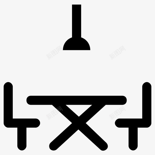 餐桌咖啡桌厨房家具图标svg_新图网 https://ixintu.com 厨房家具 厨房桌子 厨房烹饪用具字形图标 咖啡桌 椅子套件 餐桌