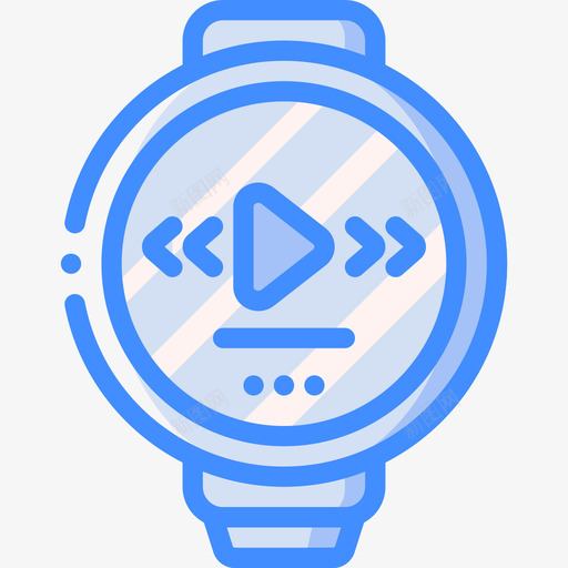 智能手表设备25蓝色图标svg_新图网 https://ixintu.com 智能手表 蓝色 设备25